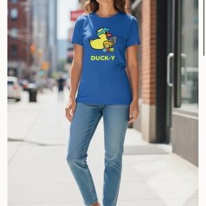 BLACK DUCK-Y POKER UNISEX T-SHIRT